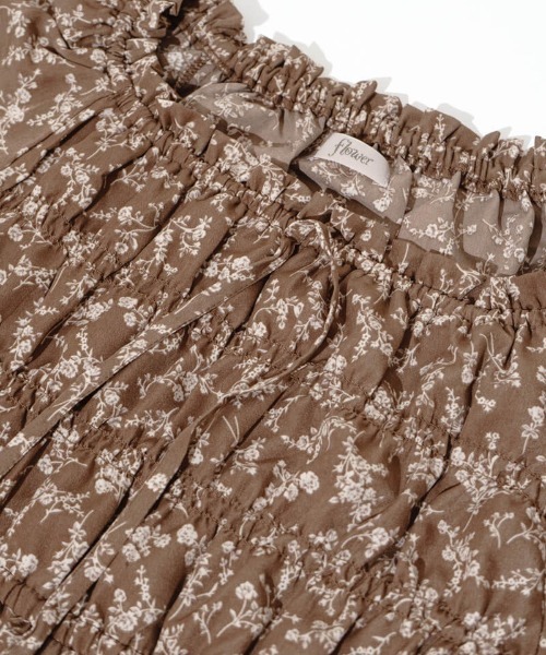 flower（フラワー）の「スウィートブルームワンピース（ワンピース・レディース・アイボリー/ブラウン・FREE）」の17枚目の写真