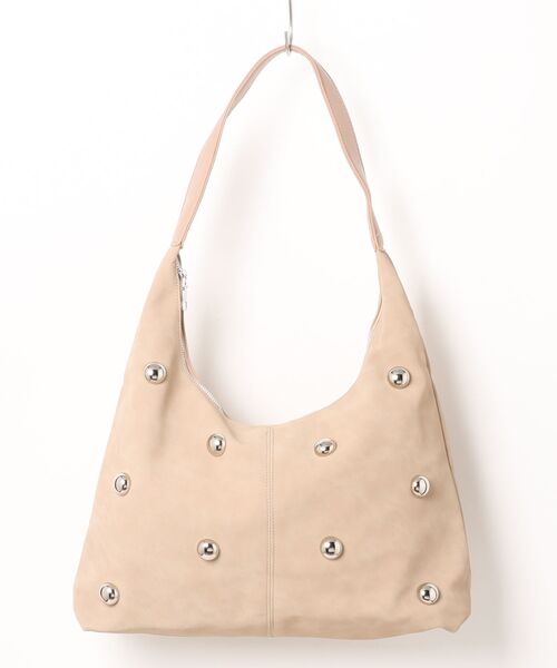 BARELY BLUE(ベアリーブルー)の「【 BARELY BLUE / ベアリーブルー 】 メタル スタッズ ボールド トライアングル ハンドバッグ(ハンドバッグ・レディース・ブラック/ベージュ・FREE)」の15枚目の写真