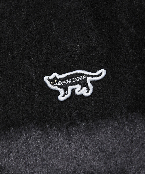 FREAK'S STORE（フリークスストア）の「限定展開 CHOW DOWN/チャウダウン リラックスフィット ジャカード クルーネック モヘアタッチ シャギーニット / キャットモチーフ（ニット/セーター・メンズ・ネイビー/チャコールグレー・LARGE/MEDIUM/SMALL）」の3枚目の写真