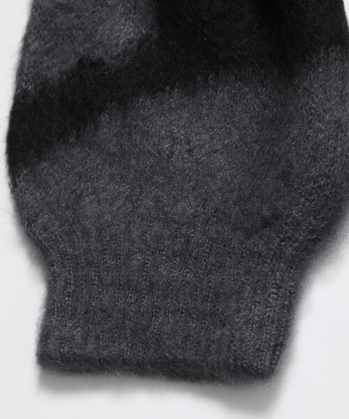 FREAK'S STORE（フリークスストア）の「限定展開 CHOW DOWN/チャウダウン リラックスフィット ジャカード クルーネック モヘアタッチ シャギーニット / キャットモチーフ（ニット/セーター・メンズ・ネイビー/チャコールグレー・LARGE/MEDIUM/SMALL）」の5枚目の写真