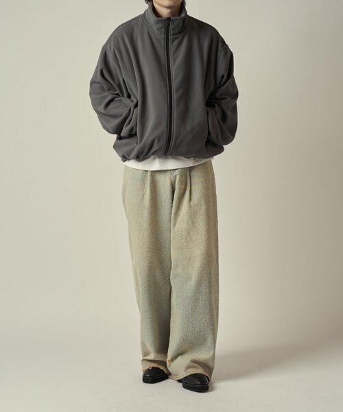 Lui's（ルイス）の「ポーラテックフリースブルゾン（ブルゾン・メンズ・グレー/ブラック・S/M）」の4枚目の写真