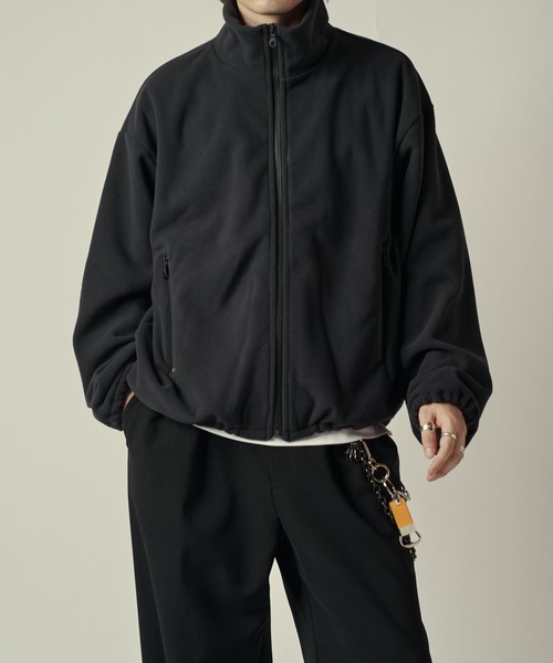 Lui's（ルイス）の「ポーラテックフリースブルゾン（ブルゾン・メンズ・グレー/ブラック・S/M）」の8枚目の写真