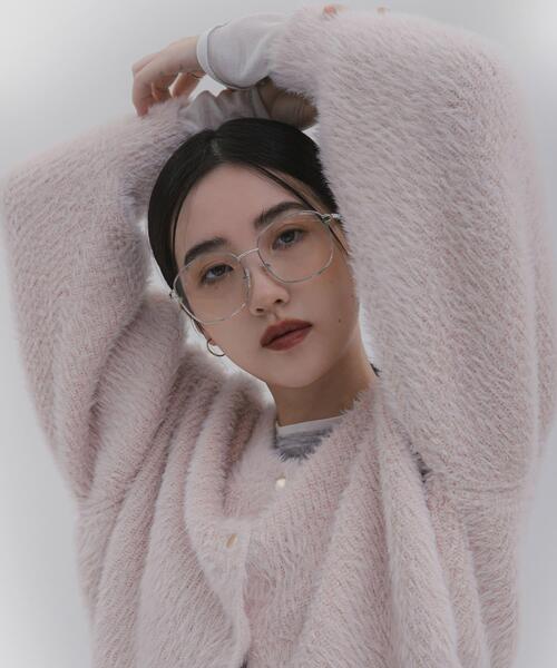 アルベロベロ ラメビジューが素敵なカーディガン 一部WEB限定カラー』ラメシャギークロップドカーディガン