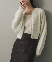 フォクシー ボレロ クロップド カーディガン ショート丈 プレートロゴ 白 40 フォクシー ボレロ クロップド カーディガン ショート丈
