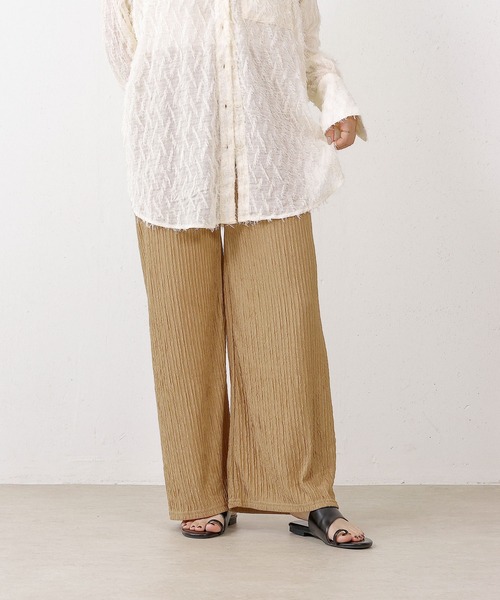 Monocoro toppi（モノコロトッピ）の「リラックス プリーツ パンツ（その他パンツ・レディース・グレイッシュブルー/ブラック/ネイビー/ブラウン/ベージュ・フリー）」の15枚目の写真