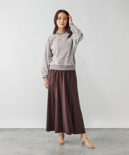 GLOBAL WORK(グローバルワーク)の「ツイードライク2WAYカーディガン/598015(カーディガン/ボレロ・レディース・グレー/ブラック・LARGE/MEDIUM)」の4枚目の写真