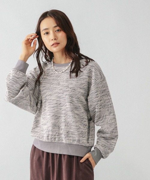 GLOBAL WORK(グローバルワーク)の「ツイードライク2WAYカーディガン/598015(カーディガン/ボレロ・レディース・グレー/ブラック・LARGE/MEDIUM)」の6枚目の写真