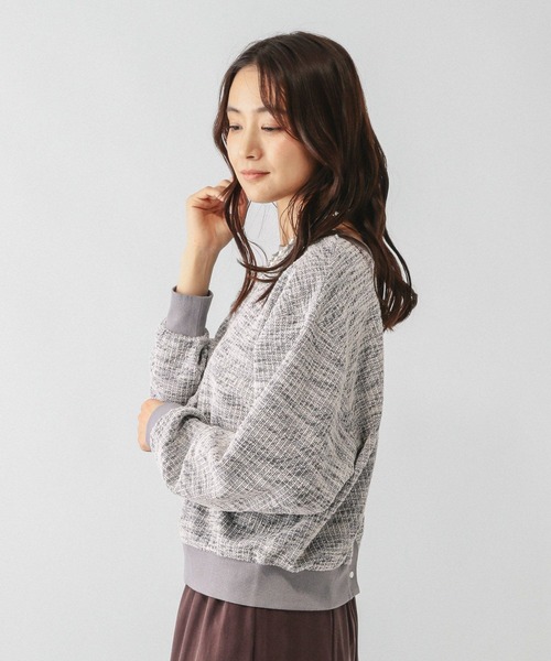 GLOBAL WORK(グローバルワーク)の「ツイードライク2WAYカーディガン/598015(カーディガン/ボレロ・レディース・グレー/ブラック・LARGE/MEDIUM)」の7枚目の写真