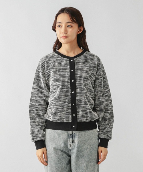 セール】ツイードライク2WAYカーディガン/598015（カーディガン/ボレロ