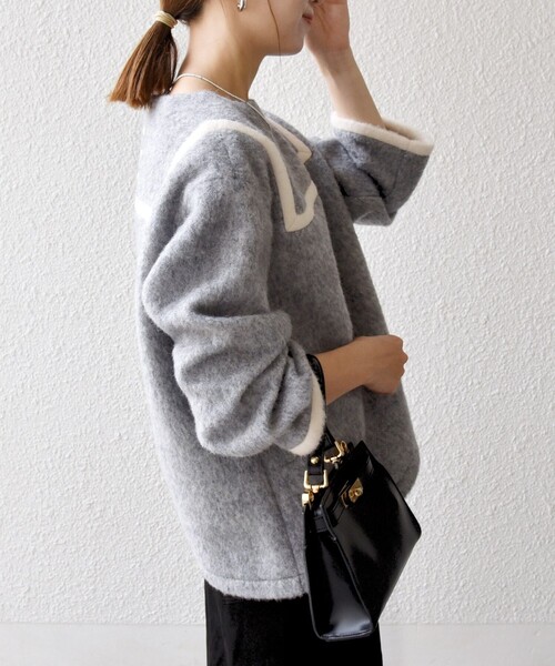 SHIPS any: バイカラー セーラー デザイン プルオーバー（T