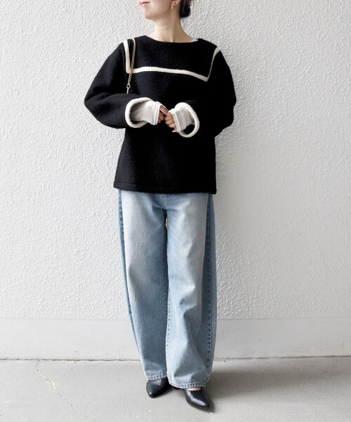 SHIPS any: バイカラー セーラー デザイン プルオーバー（Tシャツ