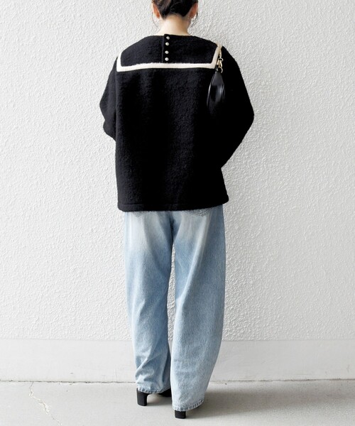 SHIPS any: バイカラー セーラー デザイン プルオーバー（Tシャツ