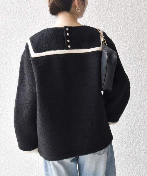 SHIPS any: バイカラー セーラー デザイン プルオーバー（Tシャツ