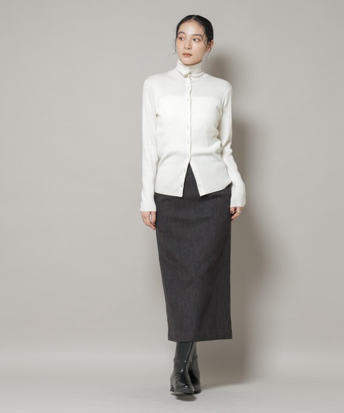 NANO universe（ナノユニバース）の「ツイードタイトスカート(セットアップ可)（スカート・レディース・ブラウン/チャコール・S/M）」の11枚目の写真