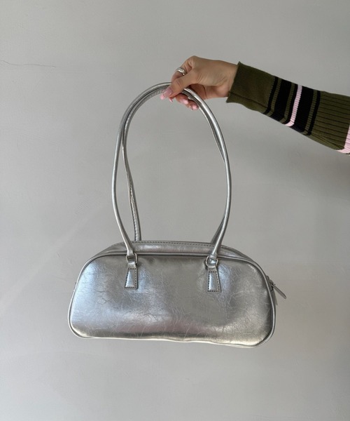 SANSeLF（サンセルフ）の「【SANSeLF】スクエアフォルムコンパクトバッグ saa25a097（ハンドバッグ・レディース・シルバー/ブラック・FREE）」の12枚目の写真