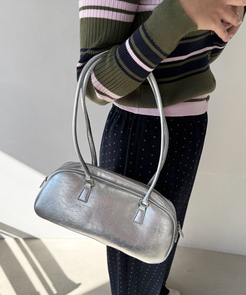 SANSeLF（サンセルフ）の「【SANSeLF】スクエアフォルムコンパクトバッグ saa25a097（ハンドバッグ・レディース・シルバー/ブラック・FREE）」の11枚目の写真