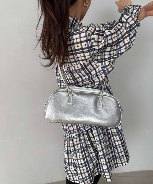 SANSeLF（サンセルフ）の「【SANSeLF】スクエアフォルムコンパクトバッグ saa25a097（ハンドバッグ・レディース・シルバー/ブラック・FREE）」の10枚目の写真