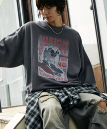 VISION STREET WEAR/ヴィジョンストリートウェアー 別注DOG PHOTO SWEAT(限定展開)