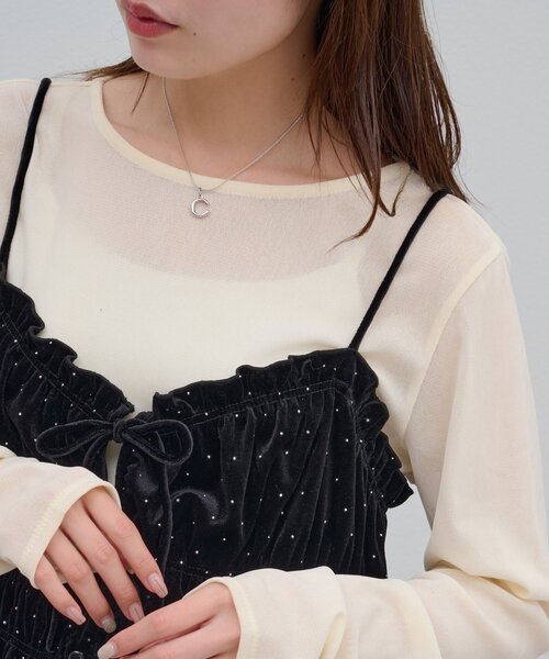 DISCOAT(ディスコート)の「【umm.】キラキラシャーリングキャミ(Tシャツ/カットソー・レディース・ブラック/ブラウン・FREE)」の20枚目の写真