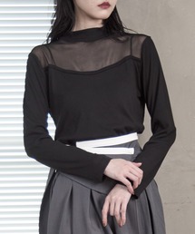 ビスチェ切替デザインTシャツ 長袖