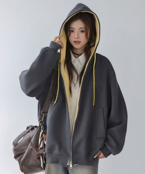 セール】【秋冬新作】配色ジップパーカー（パーカー）｜GEMEDA