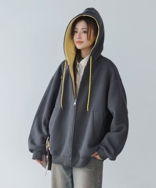 セール】【秋冬新作】配色ジップパーカー（パーカー）｜GEMEDA