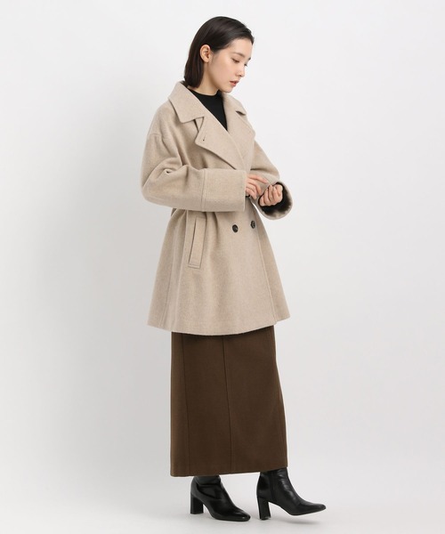 Andemiu（アンデミュウ）の「ウーリーキリカエIラインスカート606101（スカート・レディース・アイボリー/ブラック/ブラウン/ブラック系9/ブラウン系その他6・SMALL/MEDIUM）」の18枚目の写真