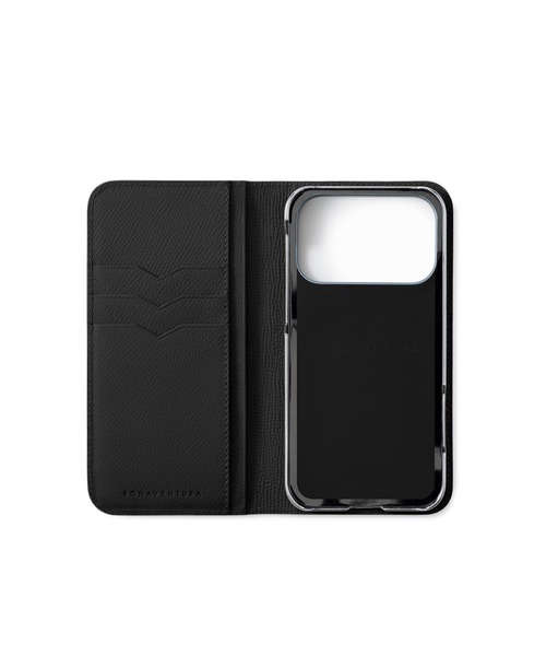 ボナベンチュラ iPhone17 Pro ケース ブラック ノービレレザー iPhone 17 Pro) ダイアリーケース ノービレレザー（スマホケース
