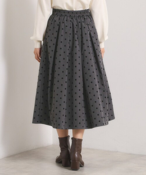 ITS'DEMO（イッツデモ）の「【手洗い可】フロッキードットスカート（スカート・レディース・ブラック系/ブラウン系その他2/チャコール・00）」の21枚目の写真