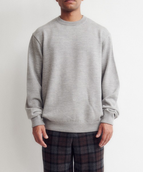 DIGAWEL（ディガウェル）の「Extrafine merino wool sweater（ニット/セーター・メンズ・グレー/ネイビー・2）」の4枚目の写真