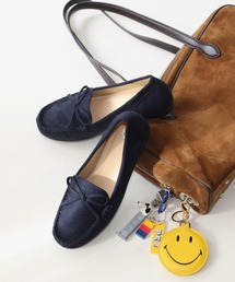 Fin（フィン）の「スエードリボンモカシン【低反発スポンジ入り】（モカシン/デッキシューズ）」