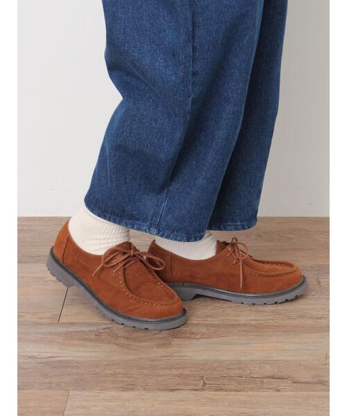 Samansa Mos2（サマンサ モスモス）の「フェイクスエードチロリアンシューズ（ドレスシューズ・レディース・グレー/キャメル・M/L）」の2枚目の写真