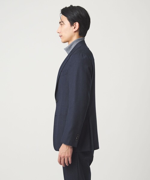 green label relaxing（グリーンレーベルリラクシング）の「GLR CLOTH フラノ無地 2B RG ジャケット -ストレッチ-（テーラードジャケット・メンズ・ネイビー/モカ・XL/M/L/S）」の8枚目の写真
