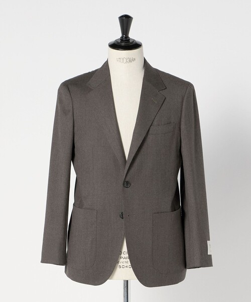 green label relaxing（グリーンレーベルリラクシング）の「GLR CLOTH フラノ無地 2B RG ジャケット -ストレッチ-（テーラードジャケット・メンズ・ネイビー/モカ・XL/M/L/S）」の10枚目の写真