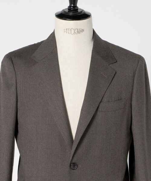 green label relaxing（グリーンレーベルリラクシング）の「GLR CLOTH フラノ無地 2B RG ジャケット -ストレッチ-（テーラードジャケット・メンズ・ネイビー/モカ・XL/M/L/S）」の12枚目の写真