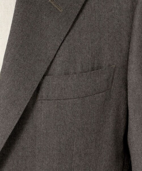 green label relaxing（グリーンレーベルリラクシング）の「GLR CLOTH フラノ無地 2B RG ジャケット -ストレッチ-（テーラードジャケット・メンズ・ネイビー/モカ・XL/M/L/S）」の14枚目の写真