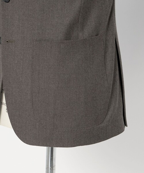 green label relaxing（グリーンレーベルリラクシング）の「GLR CLOTH フラノ無地 2B RG ジャケット -ストレッチ-（テーラードジャケット・メンズ・ネイビー/モカ・XL/M/L/S）」の15枚目の写真