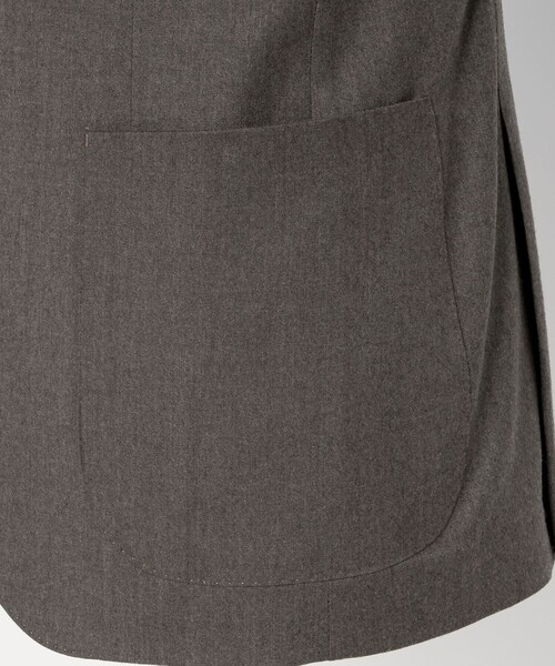 green label relaxing（グリーンレーベルリラクシング）の「GLR CLOTH フラノ無地 2B RG ジャケット -ストレッチ-（テーラードジャケット・メンズ・ネイビー/モカ・XL/M/L/S）」の16枚目の写真