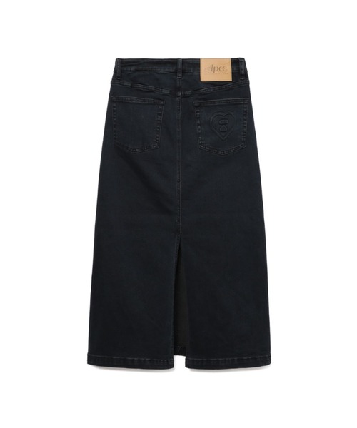 APEE BY A BATHING APE(エイピーバイアベイシングエイプ)の「EMBOSSED UNWASHED DENIM MAXI SKIRT #2(デニムスカート・レディース・チャコール・SMALL/X-SMALL)」の2枚目の写真