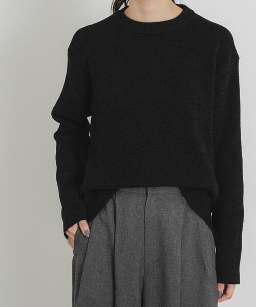 EKAL（エカル）の「ハイゲージモールニットプルオーバー（ニット/セーター・レディース・ホワイト/グレー/ブラック・ONE）」の2枚目の写真