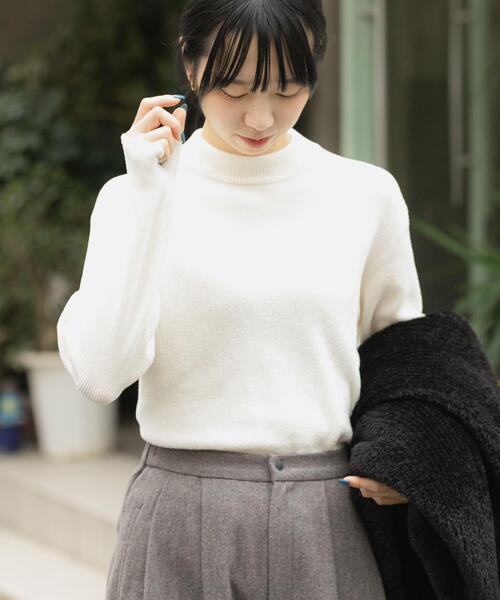 EKAL（エカル）の「ハイゲージモールニットプルオーバー（ニット/セーター・レディース・ホワイト/グレー/ブラック・ONE）」の8枚目の写真
