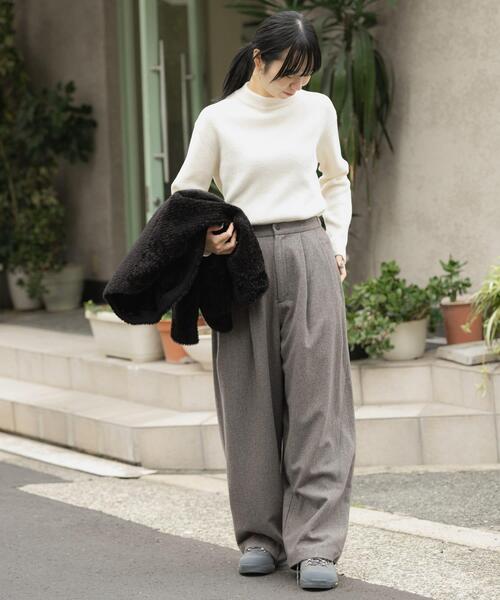 EKAL（エカル）の「ハイゲージモールニットプルオーバー（ニット/セーター・レディース・ホワイト/グレー/ブラック・ONE）」の10枚目の写真