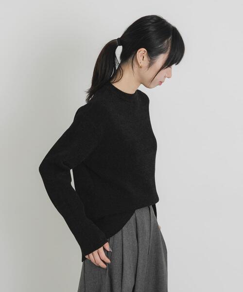 EKAL(エカル)の「ハイゲージモールニットプルオーバー(ニット/セーター・レディース・ホワイト/グレー/ブラック・ONE)」の6枚目の写真