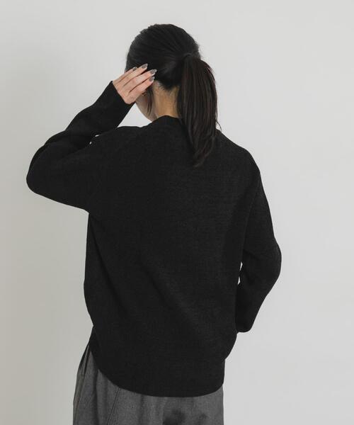 EKAL(エカル)の「ハイゲージモールニットプルオーバー(ニット/セーター・レディース・ホワイト/グレー/ブラック・ONE)」の7枚目の写真