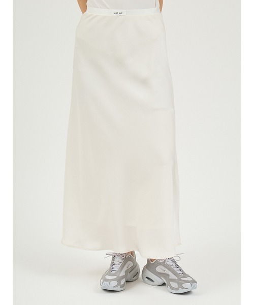 emmi（エミ）の「リラクシーナロースカート（スカート・レディース・ブラウン/アイボリー・0/1）」の3枚目の写真