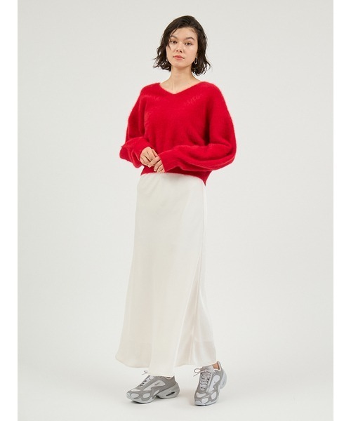 emmi（エミ）の「リラクシーナロースカート（スカート・レディース・ブラウン/アイボリー・0/1）」の11枚目の写真