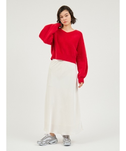 emmi（エミ）の「リラクシーナロースカート（スカート・レディース・ブラウン/アイボリー・0/1）」の12枚目の写真