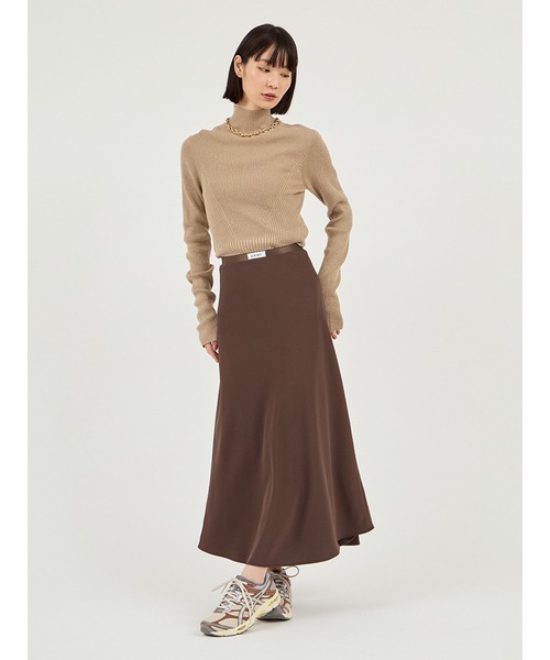 emmi（エミ）の「リラクシーナロースカート（スカート・レディース・ブラウン/アイボリー・0/1）」の18枚目の写真