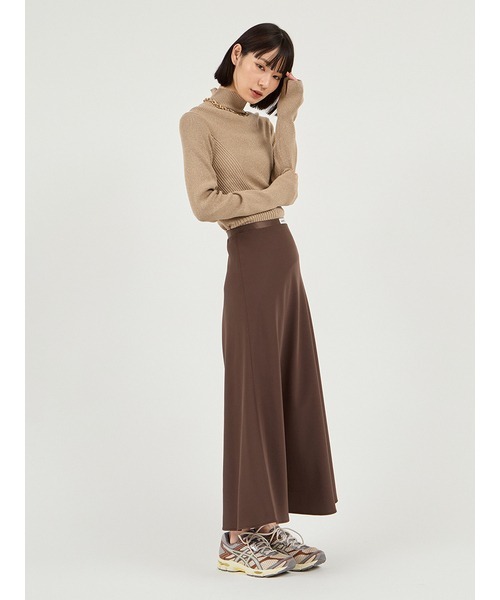 emmi（エミ）の「リラクシーナロースカート（スカート・レディース・ブラウン/アイボリー・0/1）」の20枚目の写真