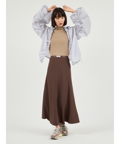 emmi（エミ）の「リラクシーナロースカート（スカート・レディース・ブラウン/アイボリー・0/1）」の21枚目の写真